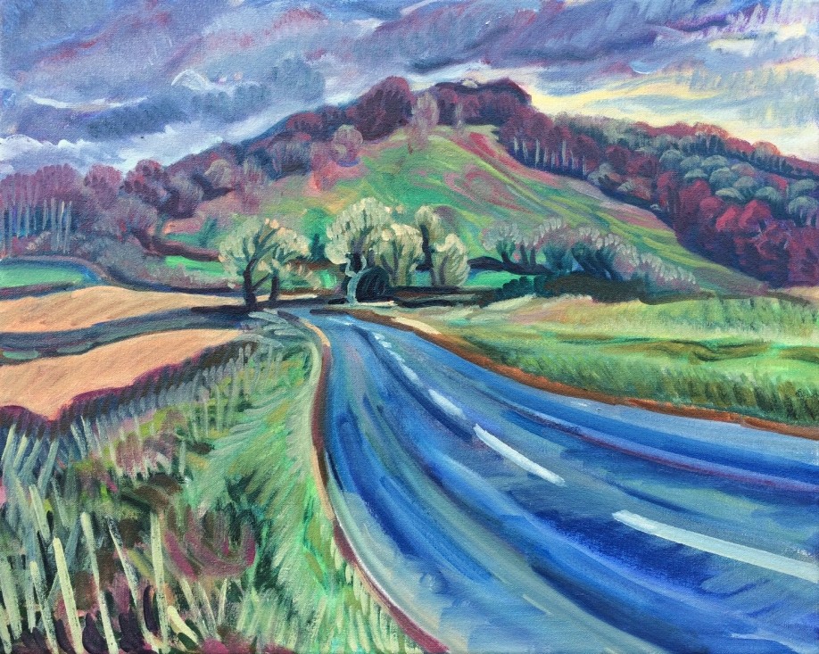 Lewesdon Hill, oil painting by Philomena Harmsworth