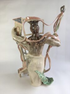 Show and Tell Girl 3 ceramic sculpture